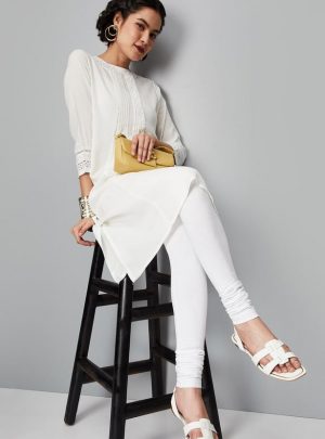 Women Solid Knitted Churidar