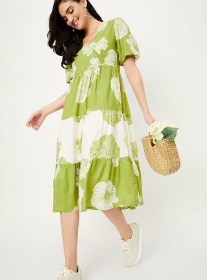 Women Floral Printed Midi Dress