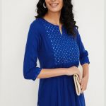 Women Sequinned Straight Kurta