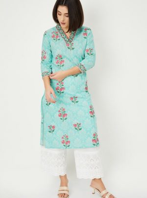 Women Floral Printed Straight Kurta