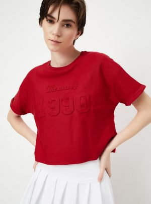 Women Embossed Athleisure T-shirt