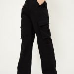 Women Solid Cargo Jeans