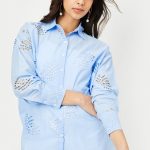 Max Women Oversized Schiffli Shirt