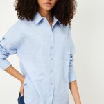 Women Striped Oversized Shirt