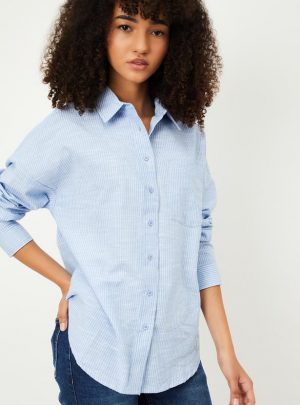 Women Striped Oversized Shirt