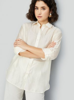 Women Crinkle Textured Shirt