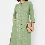 Women Embroidered Straight Kurta