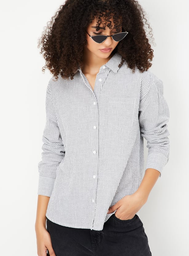 Women Regular Fit Striped Shirt