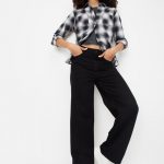 Women Solid Wide Leg Jeans