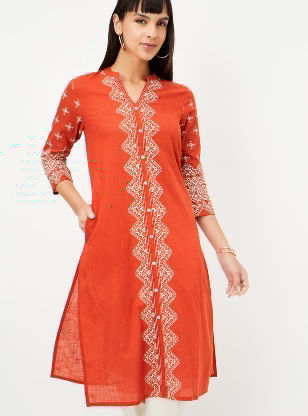 Women Printed Straight Kurta