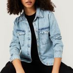 Women Washed Regular Fit Denim Shirt