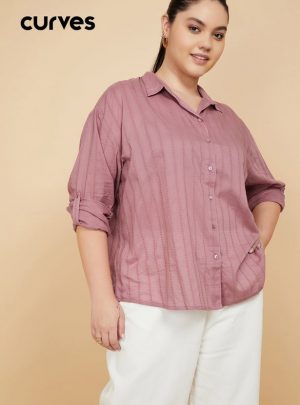 Women Embroidered Oversized Shirt