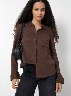 Women Textured Regular Fit Shirt