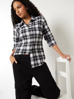 Women Checked Slim Fit Shirt