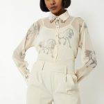 Women Woven Shirt with Camisole