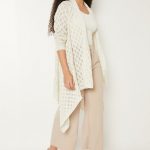 Women Knit Longline Waterfall Shrug