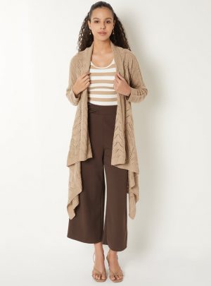 Women Crochet Waterfall Shrug