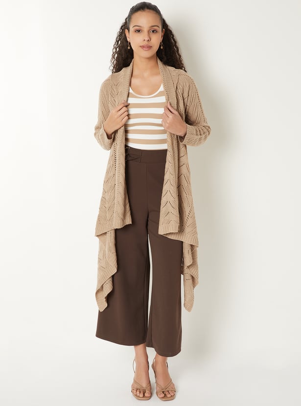 Women Crochet Waterfall Shrug