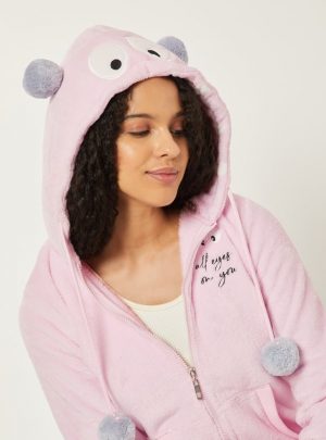 Women Embroidered Hooded Jacket