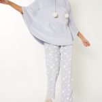 Women Applique Sleepwear Poncho