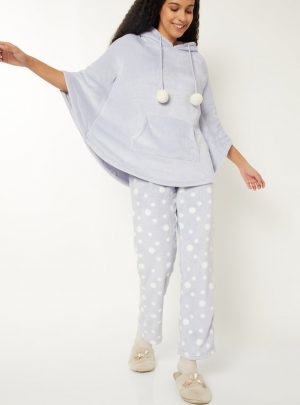 Women Applique Sleepwear Poncho