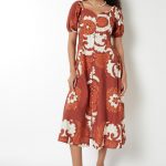 Women Printed Midi Dress