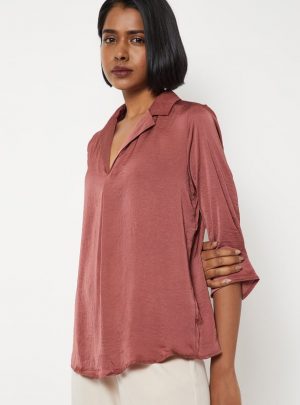 Women Hammered Satin Top