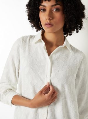 Women Textured Regular Fit Shirt
