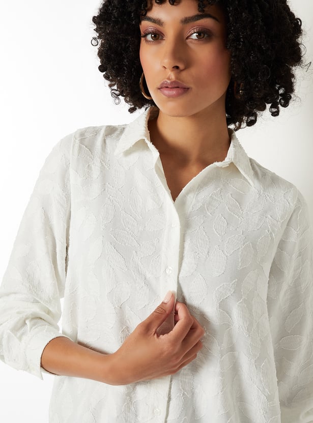 Women Textured Regular Fit Shirt