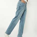 Women Washed Slim Straight Jeans