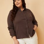 Women Textured Regular Fit Shirt