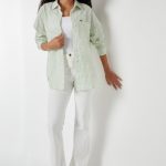 Women Checked Oversized Shirt