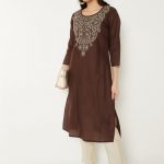 Women Chikankari Embroidered Straight Kurta