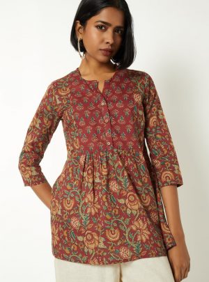 Women Floral Print A-line Kurti