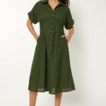 Women Solid Shirt Dress
