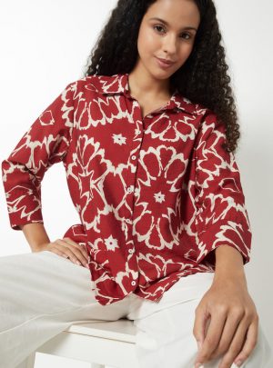 Women Printed Shirt-Style Tunic