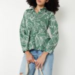 Women Embroidered Peplum Shirt