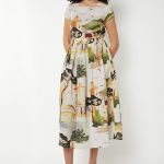 Max Women Printed Midi Dress
