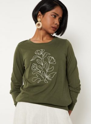 Women Embroidered T-shirt