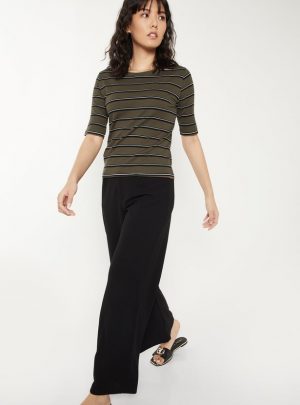 Women Striped Knit T-shirt